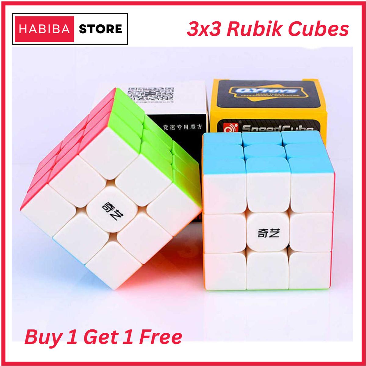 Buy 1 Get 1 Free Original Qiyi Rubiks Cube 3x3 Stickerless Qiyi Warrior S Best Quality Fast Speed Magic Rubik Speed Cube Educational Puzzle Toys