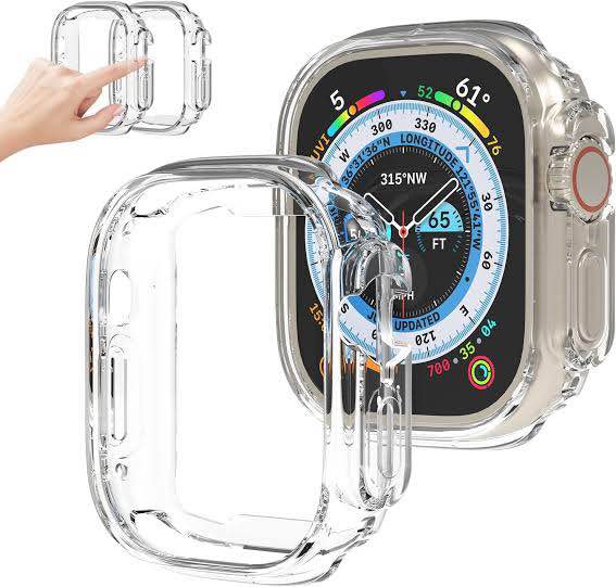 49mm Smartwatch Jelly Case | Transparent Shockproof TPU Protective Cover | Scratch Resistant Flexible Watch Bumper