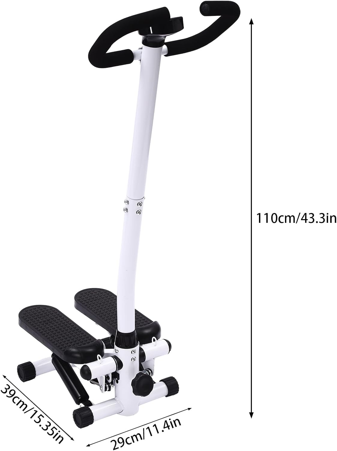 Up-Down Fitness Stepper with Handlebar – Stepper Exercise Machine with Resistance Bands, 150 kg Load Capacity, Ideal for Home, Office, Gym, or Living Room Workouts