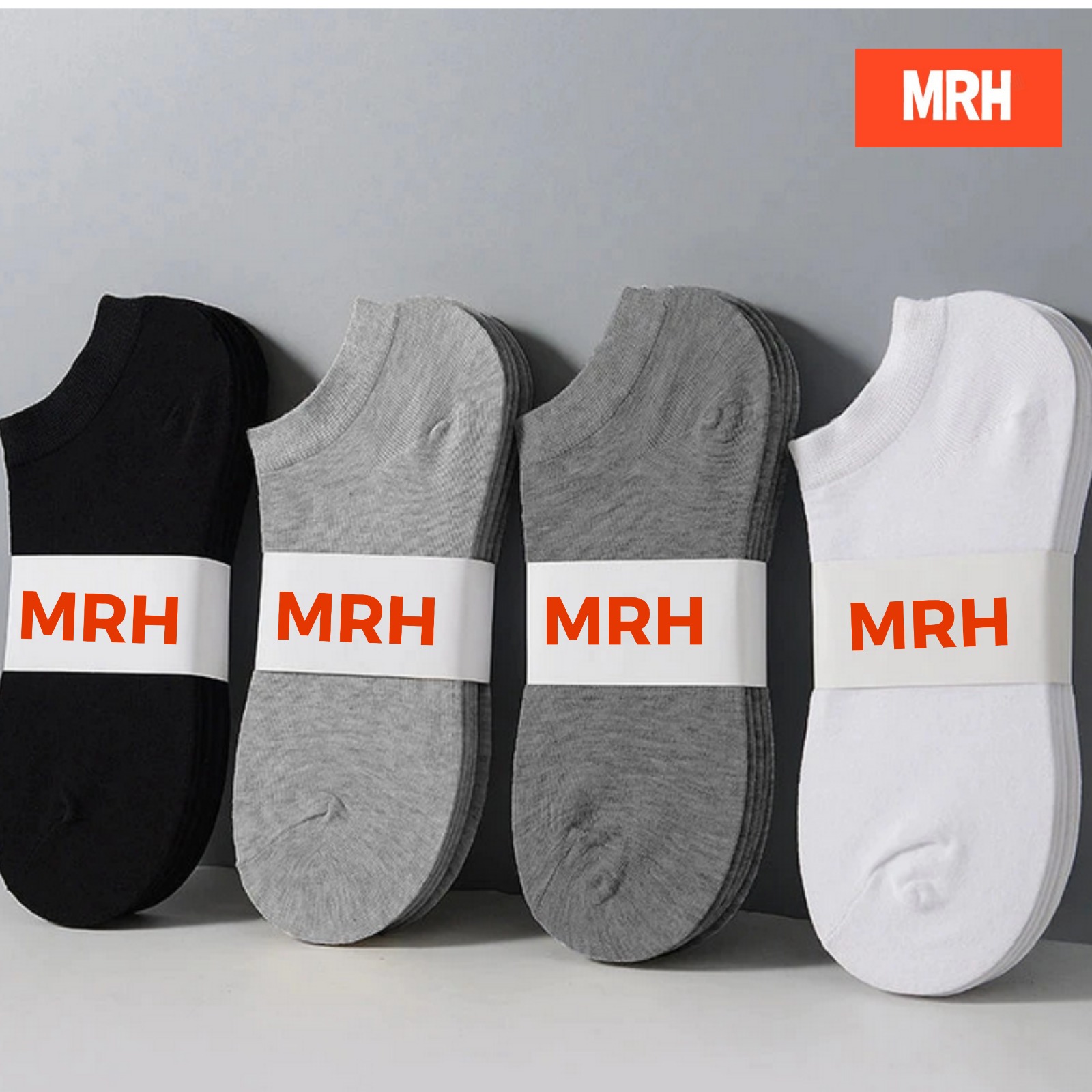 MRH Pack Of 4 Pairs Ankle Socks For Men Women - Random colors