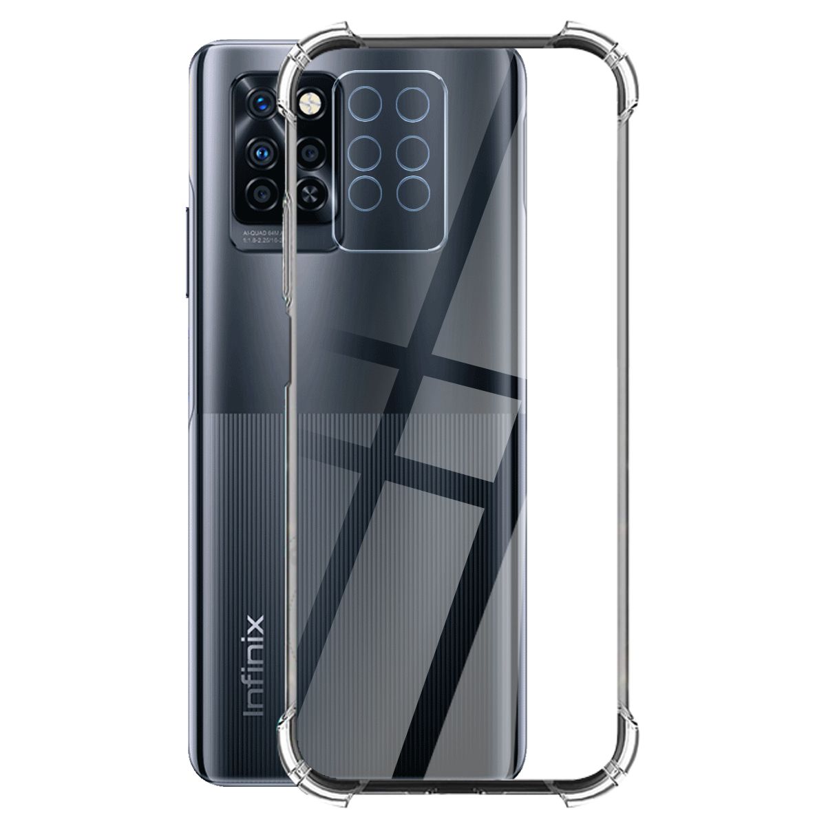 Infinix Note 10 Pro Transparent Soft Shockproof Jelly Back Cover