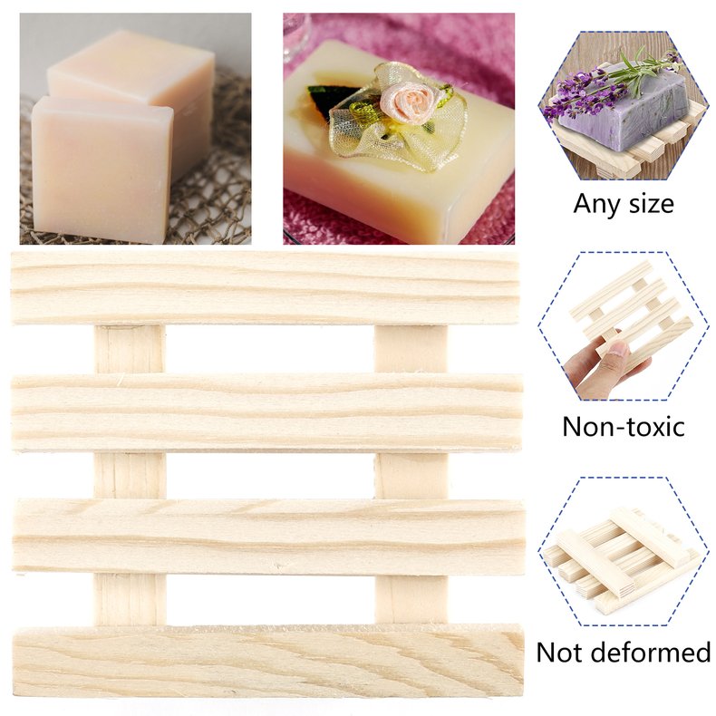 New Wood Wooden Soap Dish Storage Tray Holder Bath Shower Plate