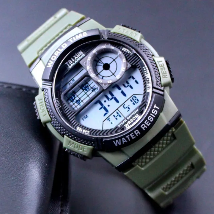 Military Men's Digital Sports Watch For Men Boys Waterproof with LED Back light Digital Watch for Men