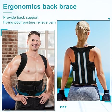 Back Posture Corrector Belt And Poster Correction Shoulder Support Lumber Brace Adjustable Belt For Men And Women
