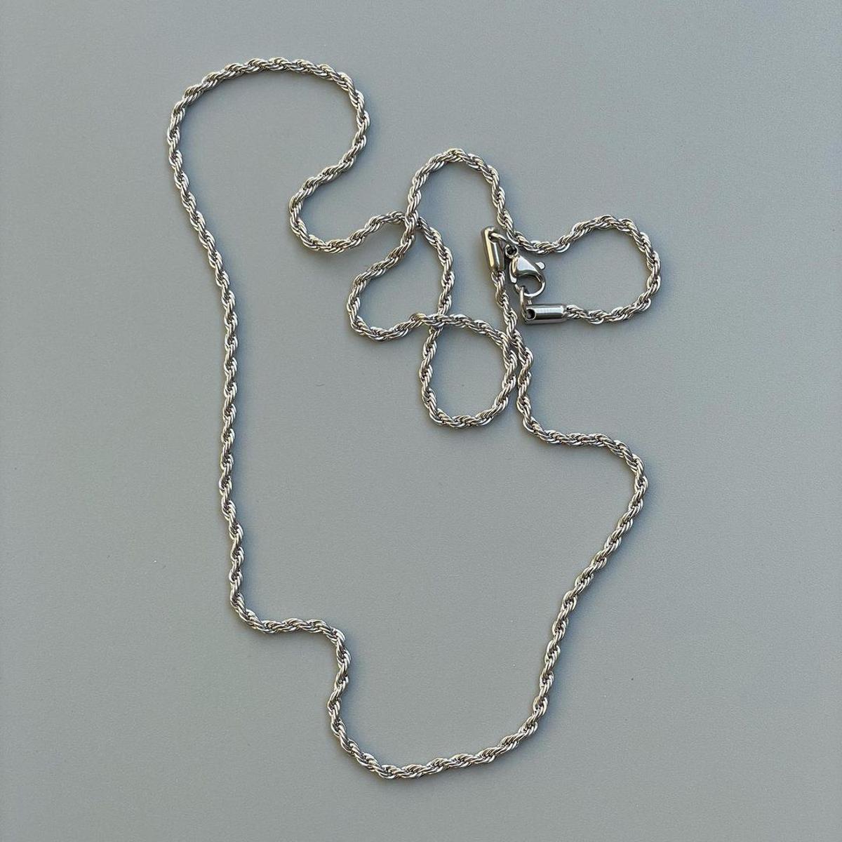 Imported Rope Shaped Italian Silver Chain For Men and Boys
