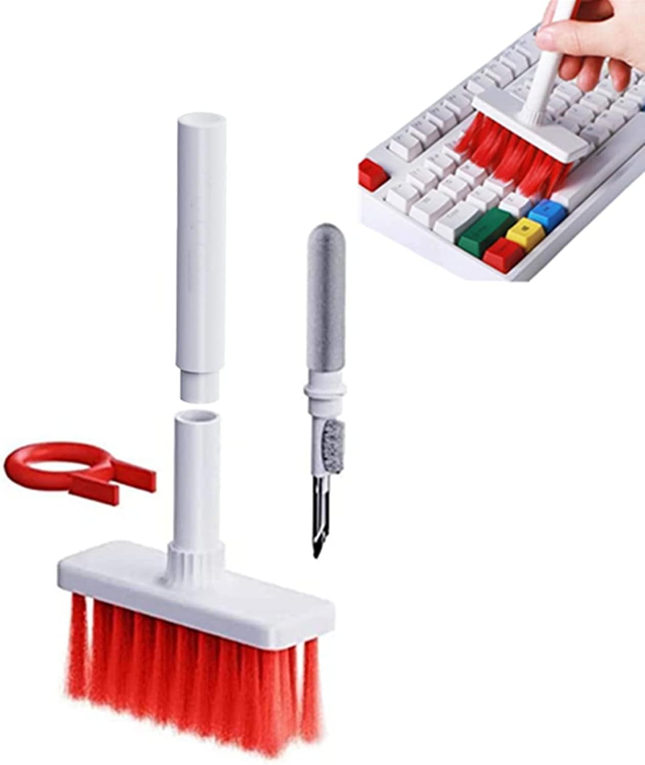 Keyboard Cleaner, 5 in 1 Keyboard Cleaning Brush Kit Soft Brush, Keyboard Cleaner Dust Remover Key Puller, Computer Cleaning Tools price in Pakistan