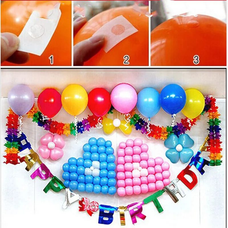 BEST SELLING Pack Of 2  Arch Kit - 5m(16.4ft) & 100 Removable Glue Sticky Dots, Balloon , Birthday Party, Wedding Party, Events