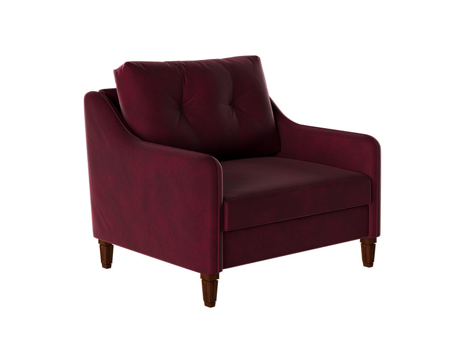 INTERWOOD Sofa Kent 1 Seater in Maroon Color Secure delivery