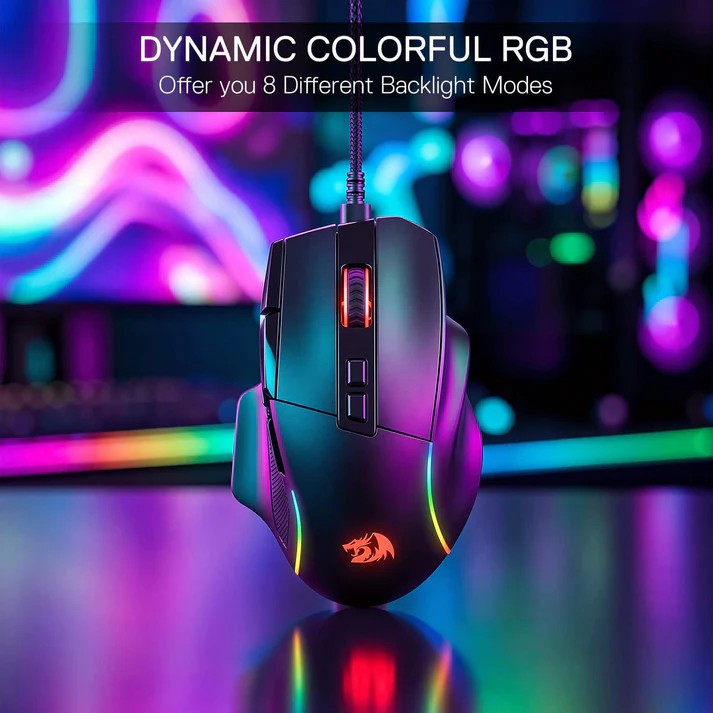 Redragon M925 VIPER Wired RGB Gaming Mouse 24000Dpi with 10 Programmable Buttons with Extra Rapid Fire Button 20 5f5622ee12a289f92ff2908efc5a9842