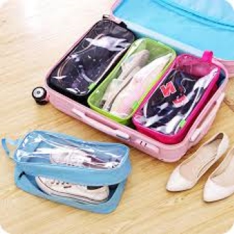 Portable Shoe Organizer Bag Waterproof Travel Shoe Storage Bag With Compartments Multiple Color