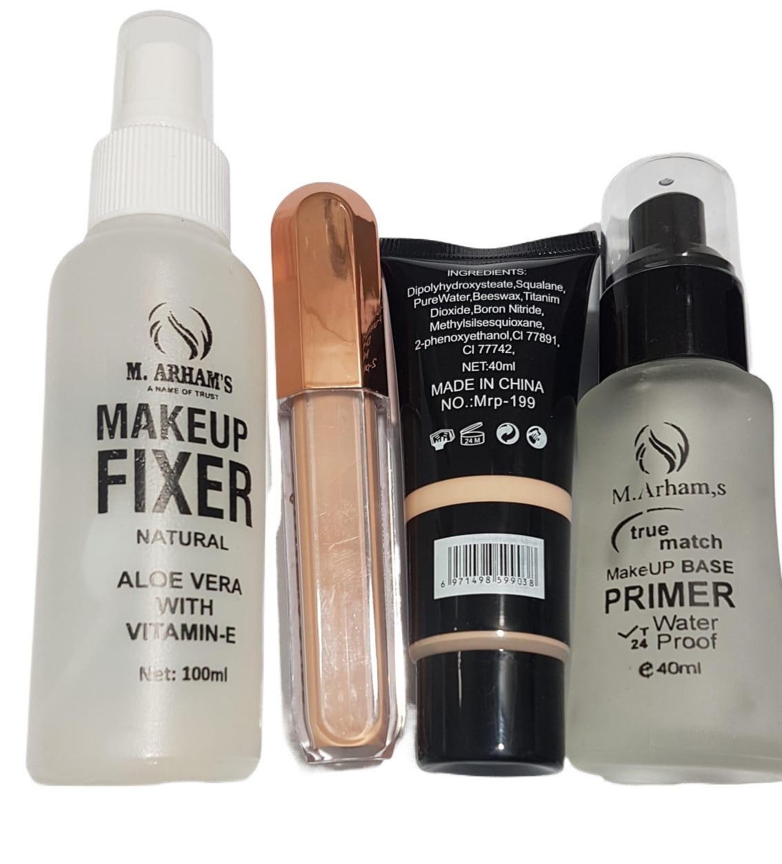 Deal of 4 Items Makeup Concealer I Fixer I Foundation tube and Primer