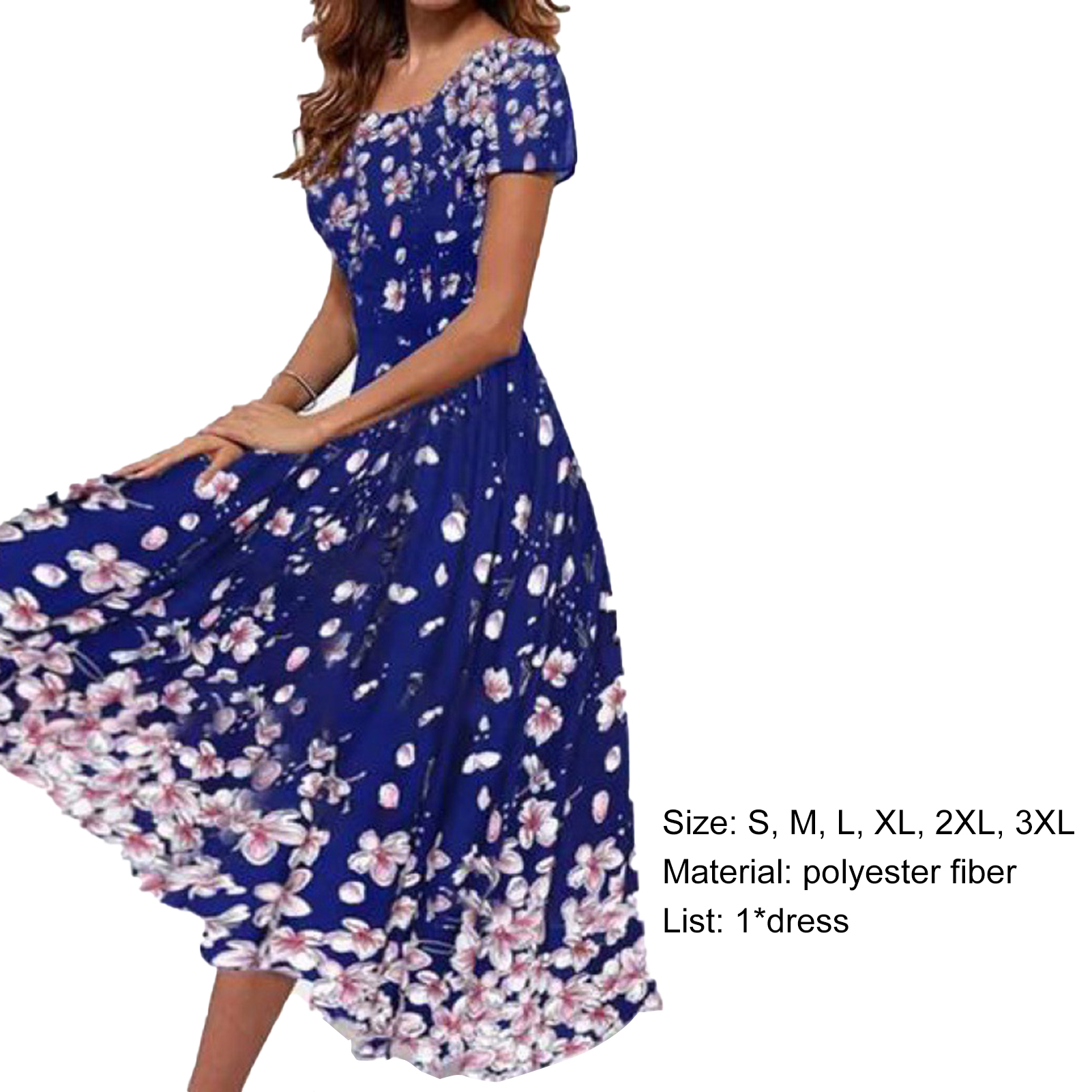 Evening Dress Fade-less Square Neck 