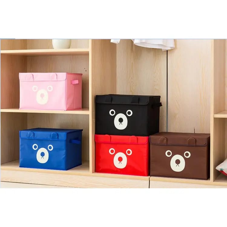 pack of 2 Panda Design Folding Storage Bins Quilt Basket Kid Toys Organizer Storage Boxes Cabinet Wardrobe Storage Bags