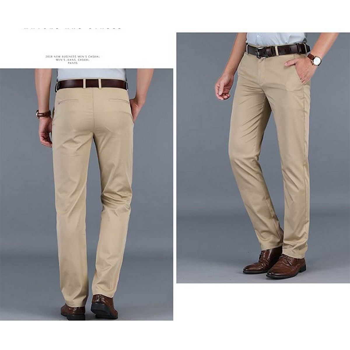 New Men's Basic Skin Color COTTON JEANS 