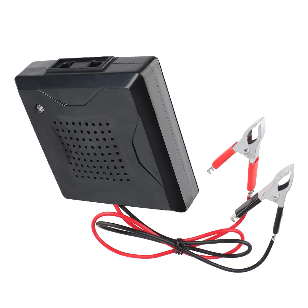 LEAPORIX 180W Smart Power Inverter Mini UPS | DC 12V to AC 220V Converter with USB | Overload & Short Circuit Protection | Ideal for Home, Car & Solar Backup