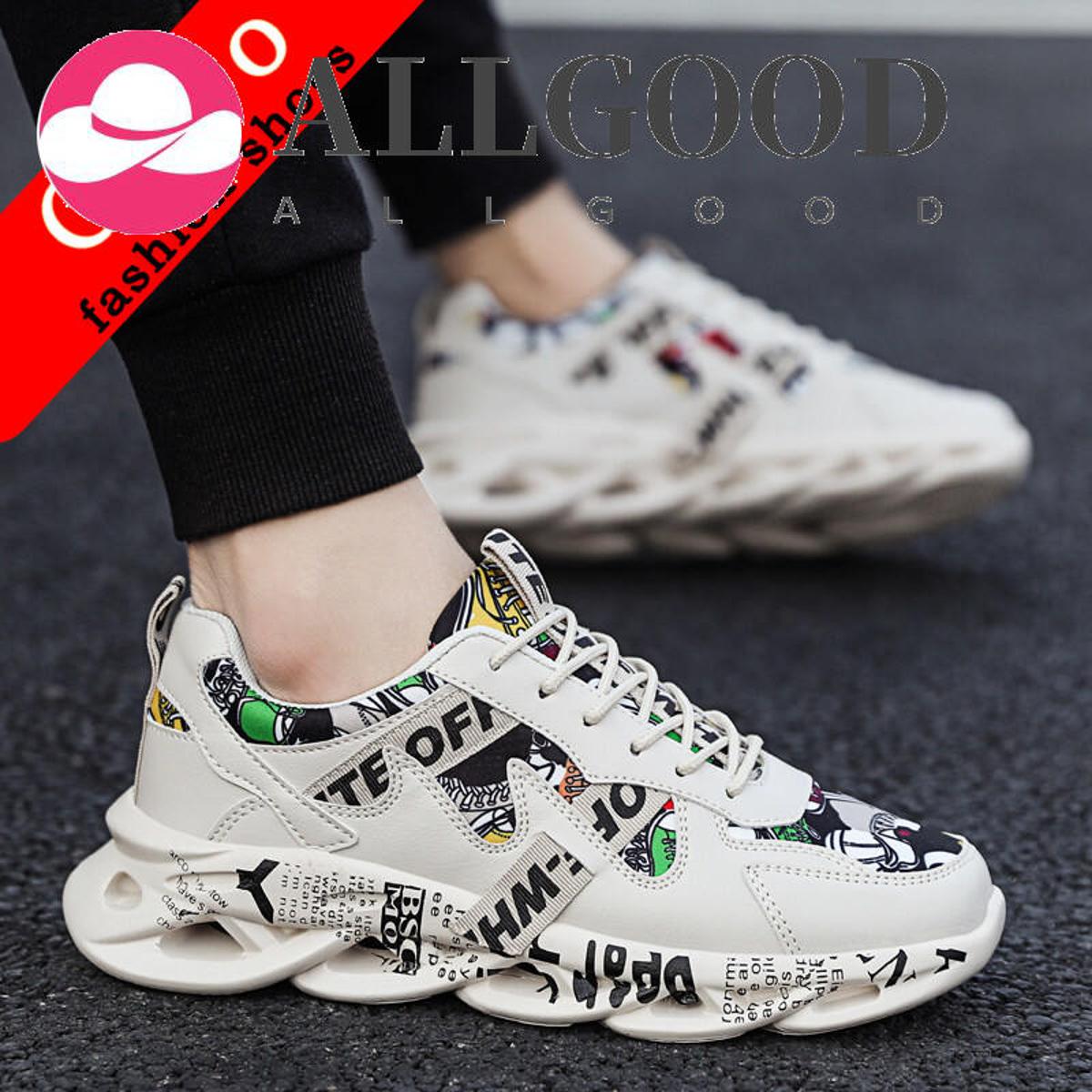 Running Shoes Men Pu Leather 