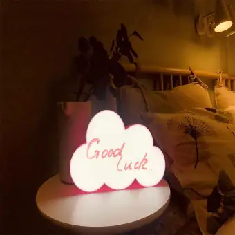 Tick Tock Cloud Led Light Boxes You Can Write Handwritten Light Boxes Diy Light Wedding Background 2019 New Arrive