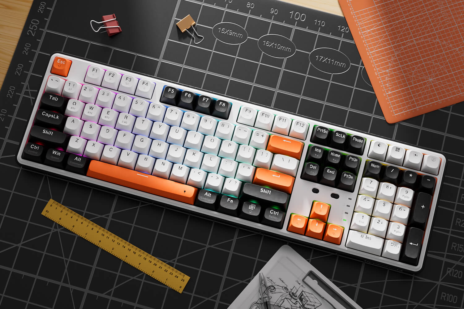 Redragon K689 PRO WYVERN Wireless Gasket RGB Gaming Keyboard with Extra 4 Hotkeys, Upgraded Hot-swappable Socket Round PBT Keycaps, Custom Linear Switch 19 5f927a9a6f9dd660922f15372121a2bf