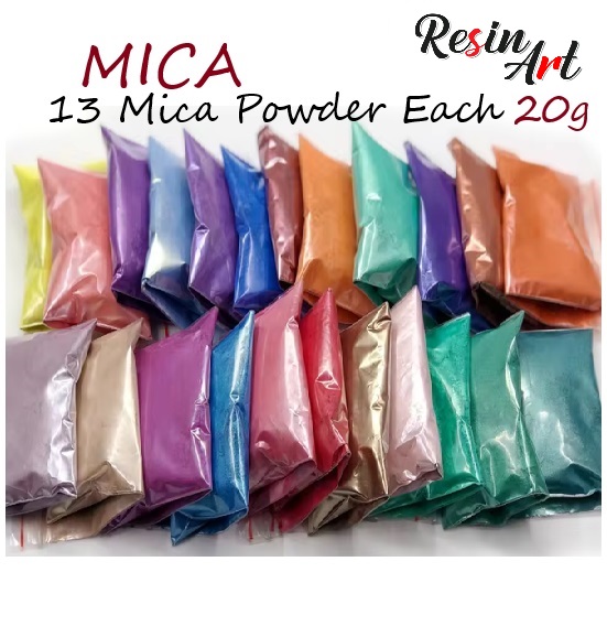 20g Each Natural Mica Mineral Handmade Soap Colorful Pearlescent Powder Pigment Mica Nail Glitter Pearl Powder epoxy resin Pigment