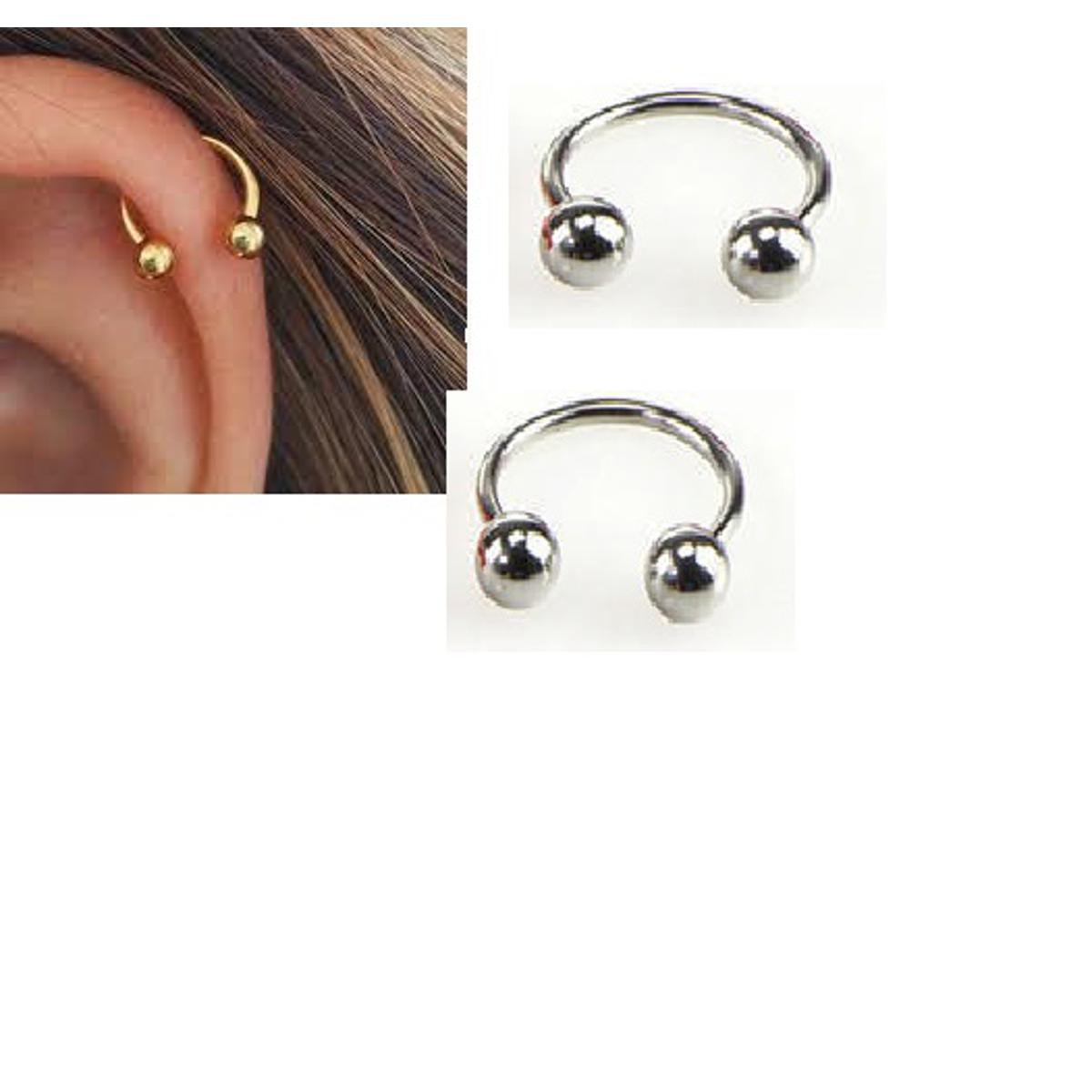 2 Pieces 3mm Cartilage Helix Stud Tragus Ear Piercing Plug Earring For Girls For Girls