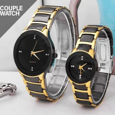 Classy Couple Watch Gift Set (Pack of 2) – Stainless Steel Chain & Waterproof