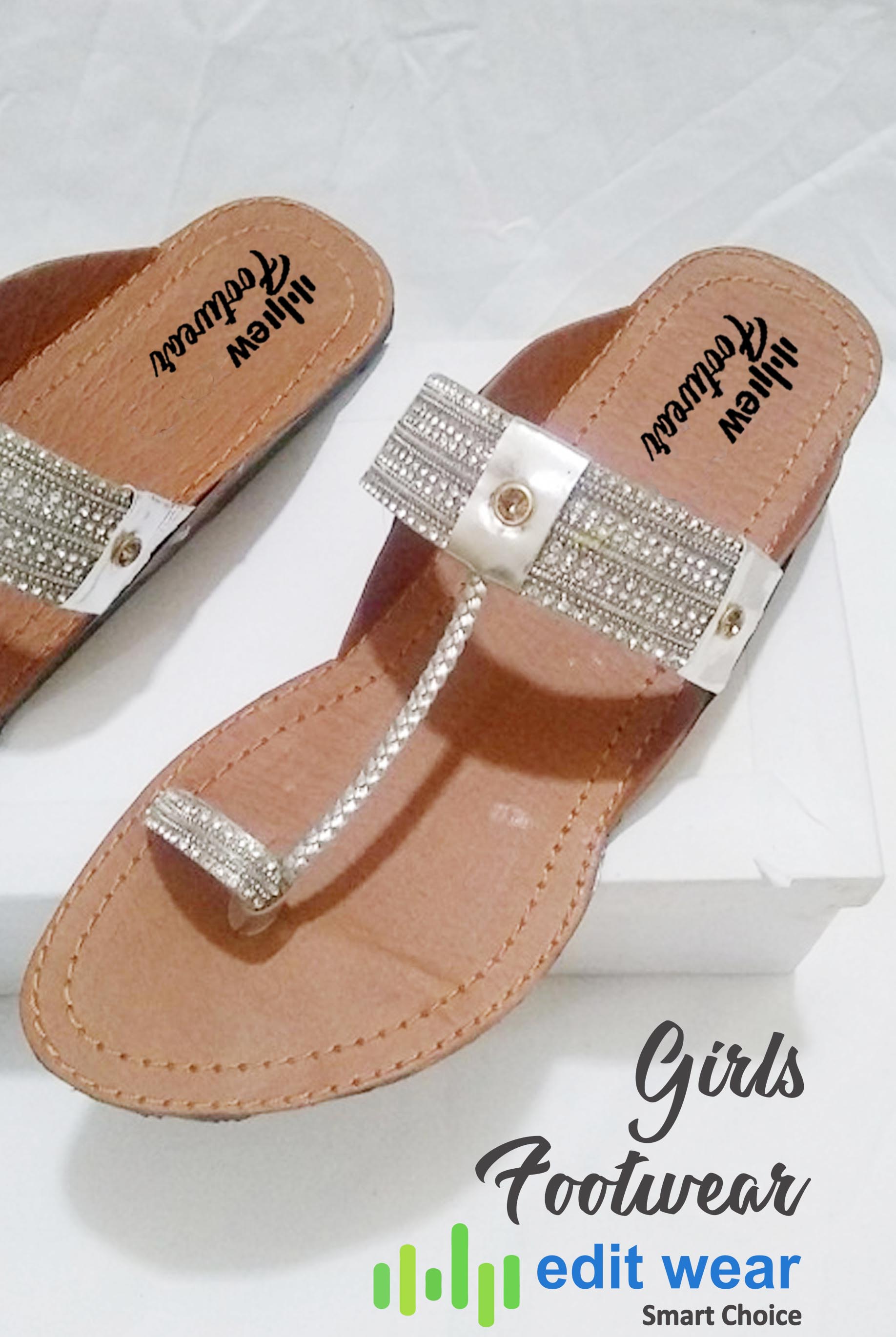 Girls hot sale slippers flat