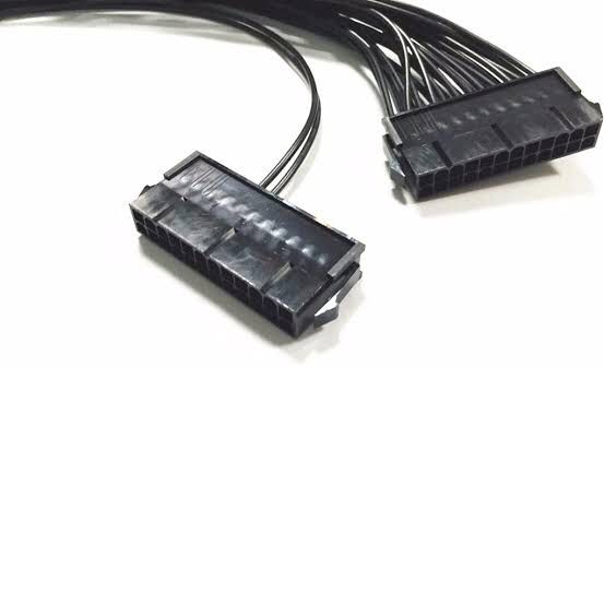 24 Pin Supply Extension Cable Dual PSU Mining Cables for Computer Adapter Cable for BTC Riser Miner