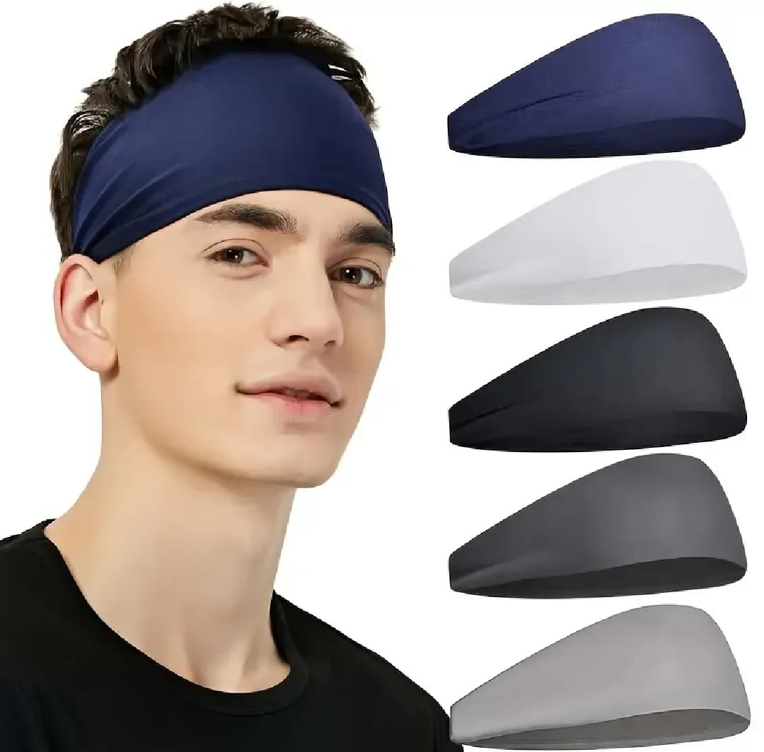 Sports Headbands for Men ,Moisture Wicking Workout Headband, Sweatband Headbands for Running,Cycling,Football,Yoga,Hairband