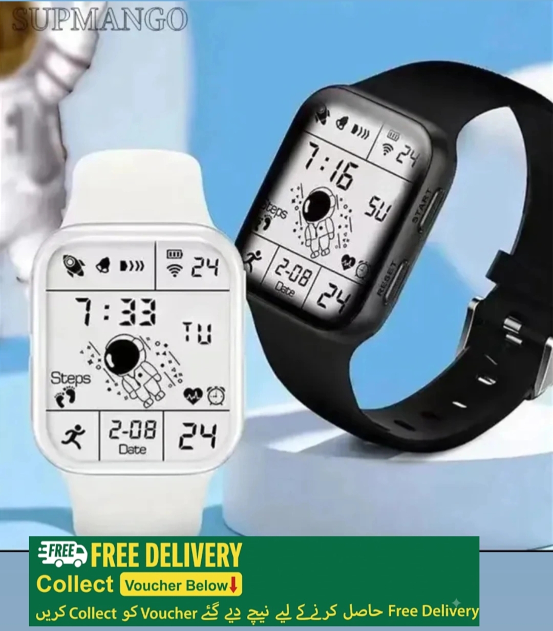 High Quality Digital LED Sports Watch for Men & Boys | Waterproof Rubber Strap Wrist Watch | Alarm, Date, Day & Time Display | Student School & College Sports Watch
