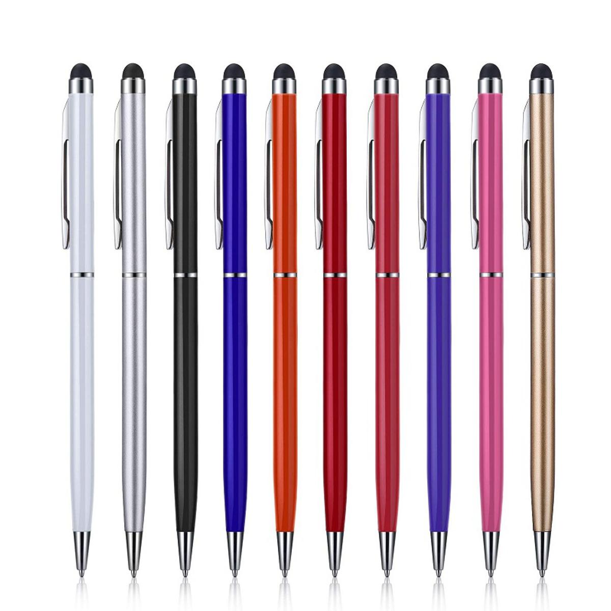 Aluminum 2 In 1 Ball Pen Touch Screen Stylus for iL Phnone & Android Phone (Pack of 3)