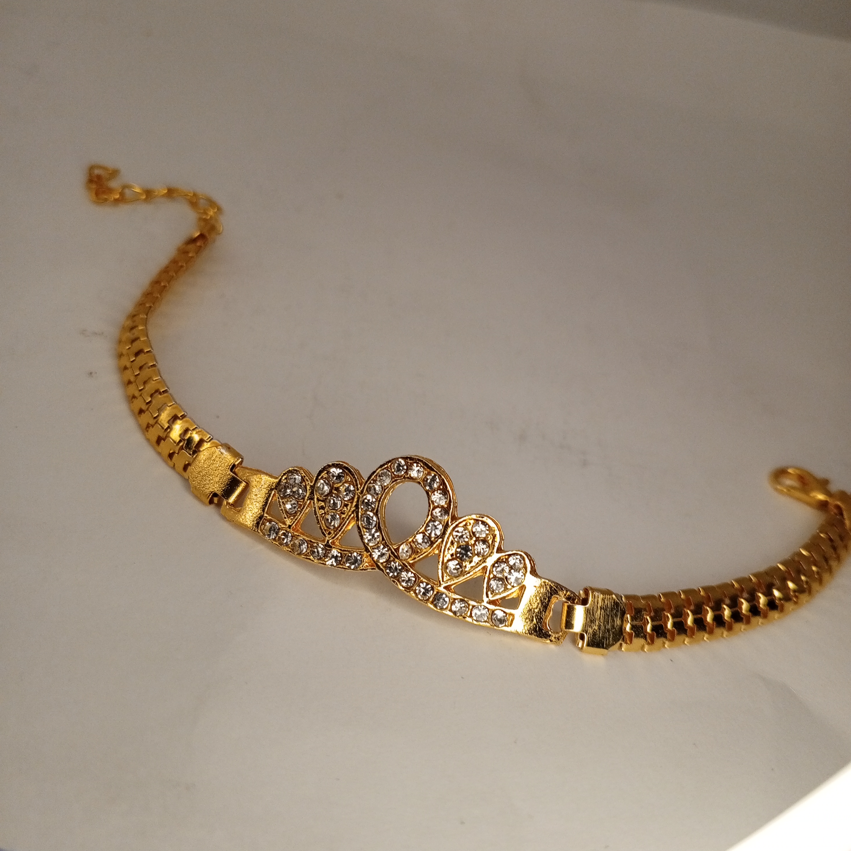 Premium Gold Alloy Zircon Bracelet For Girls, Women, men
