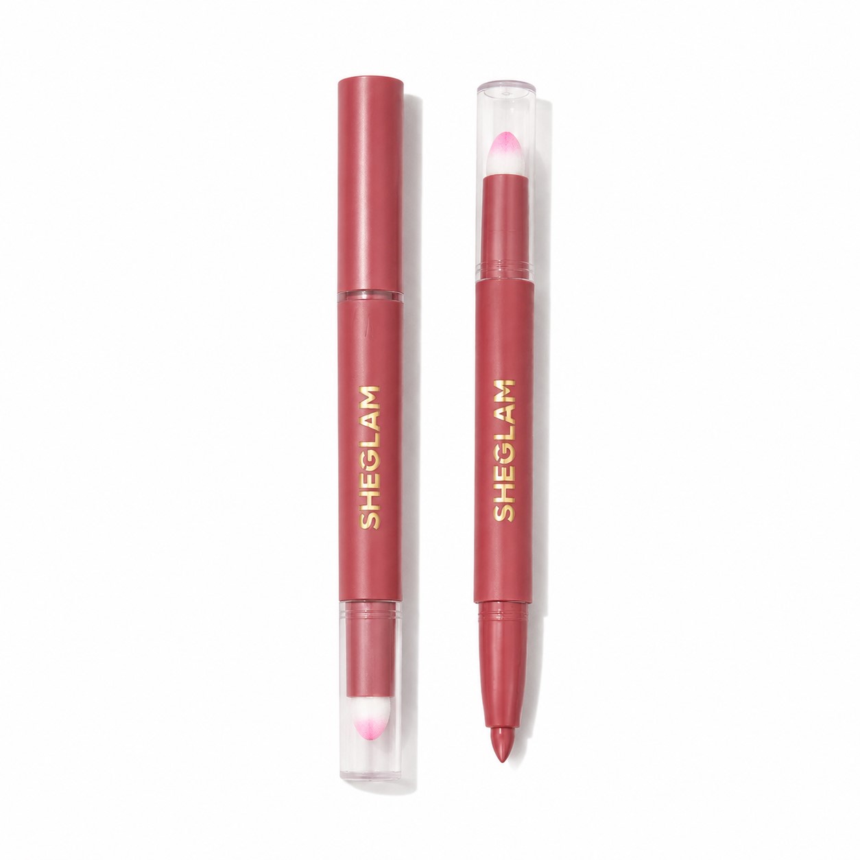 SIHEGLAN 2-in-1 Lip Liner & Lipstick Pencil Set | Waterproof Velvet Matte Long-Lasting Lip Makeup with Blending Sponge