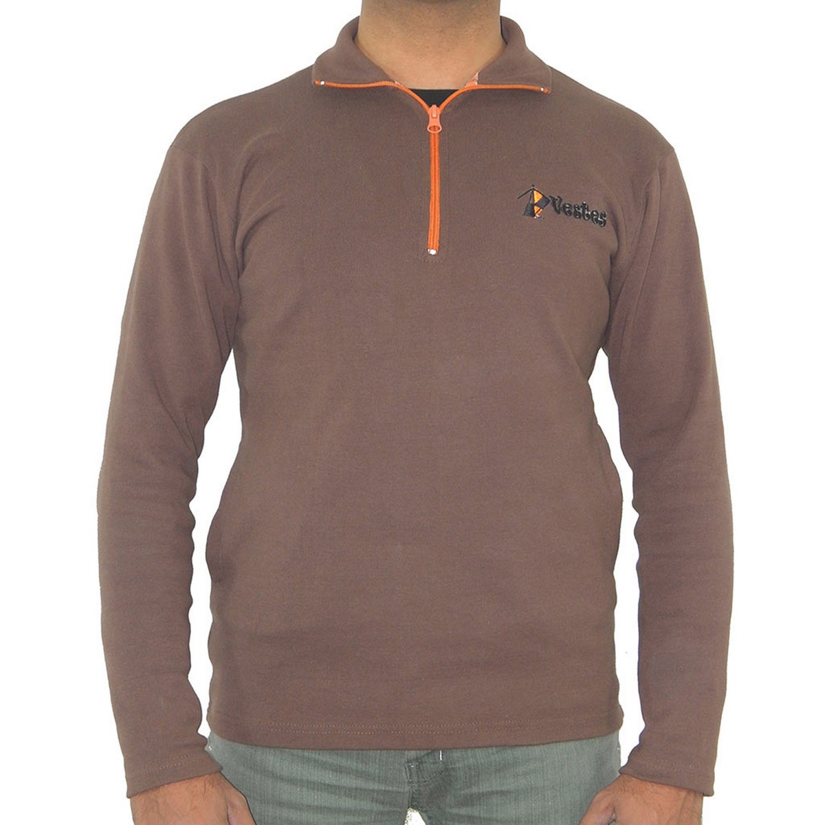 Front Mock Neck Half Zipper For Men
