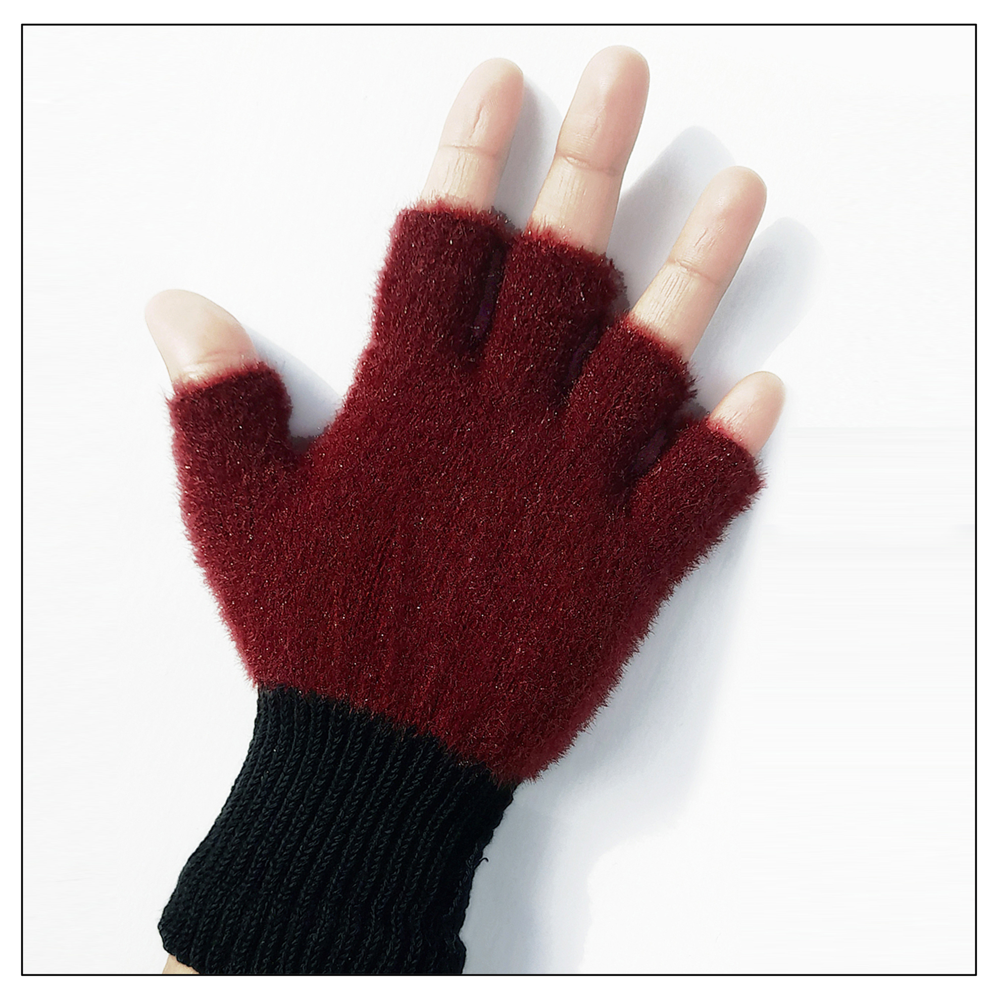 Girls Half-Finger Wool Gloves | Fingerless Wool Gloves For Girls | Gloves For Girls | Winter Gloves For Girls | Gloves For Women | Gloves For Ladies | Half-Finger Gloves | Soft Wool Fingerless Gloves |Half Finger Stylish Gloves | Half Finger Gloves | Cute