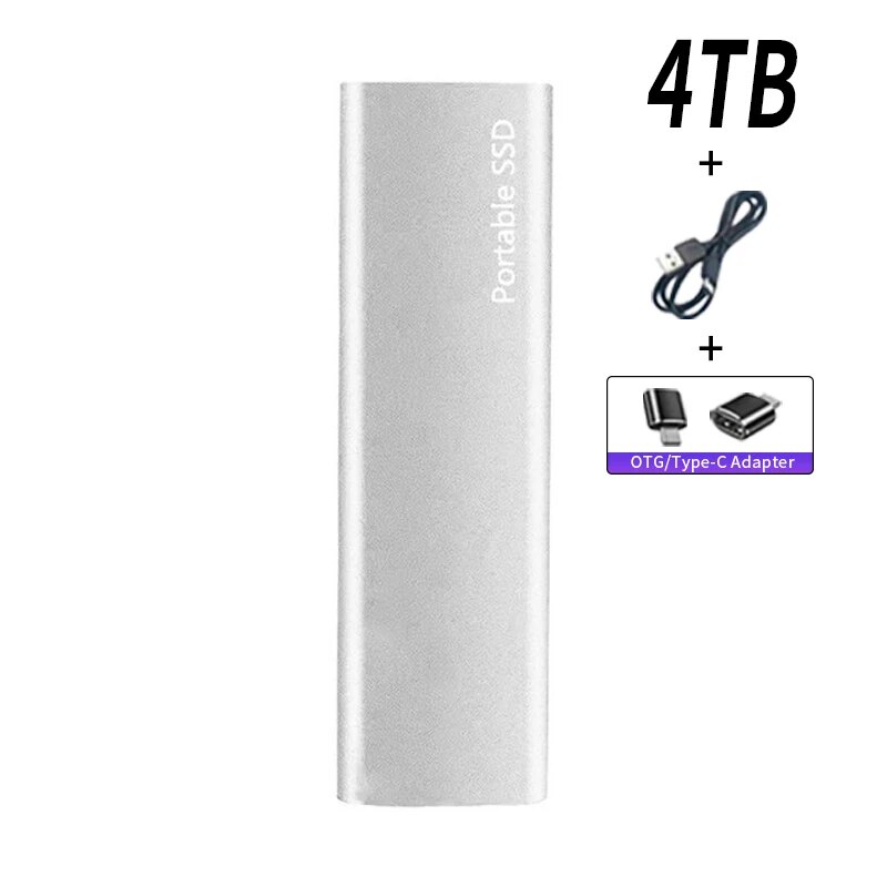 External Hard Drive Portable SSD 1TB High Speed Solid State Drive USB3.1 TypeC Interface Mass