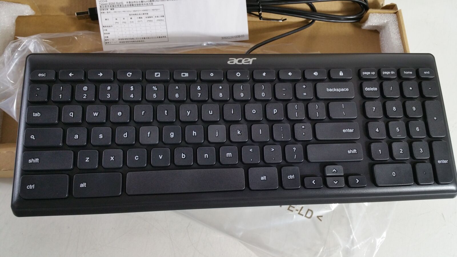 keyboard ACER KB69211 100% Geniune Stock usb wired slim and smart size