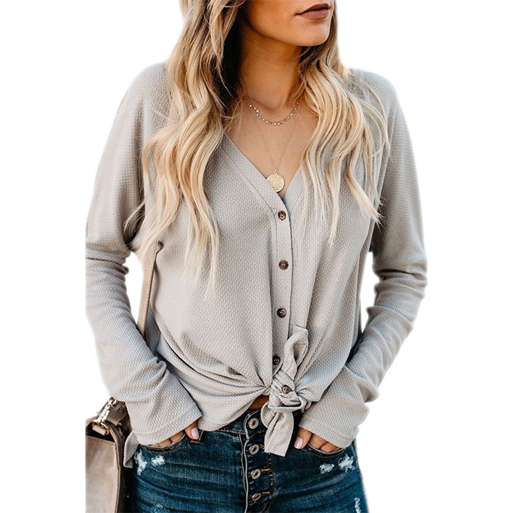 grey thin cardigan