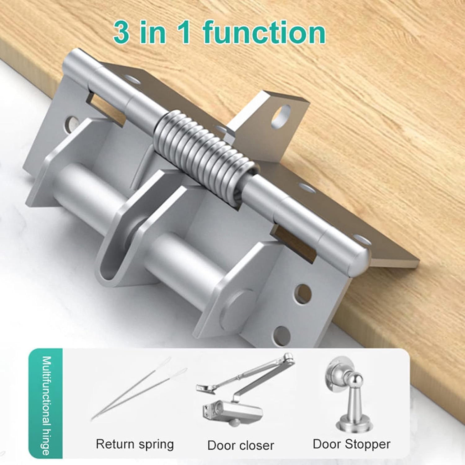 Automatic Door Hinge Spring | Mini Door Closer | 90 Degree Door Stopper | Multipurpose Door Closer Home, Office Door, Gate, Kitchen Cabinets, Closet Purpose
