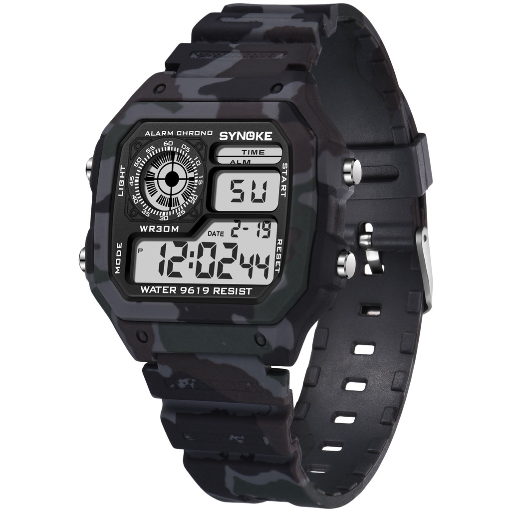 SYNOKE Men Watch Digital Wristwatches Square LED Sports Watch Male