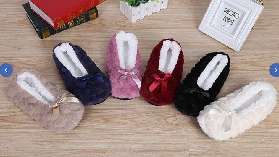 Women’s Plush Furry Slippers Soft Warm Winter Home Slippers Ladies Indoor Bedroom Comfortable Slip On Shoes