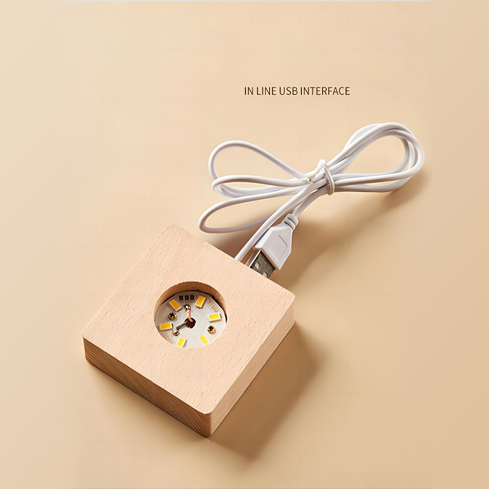 Le 3D Galaxy Crystal Ball Lamp 2.4 Inch Crystal Ball Night Light With Wooden Base For Home Desktop Decoration