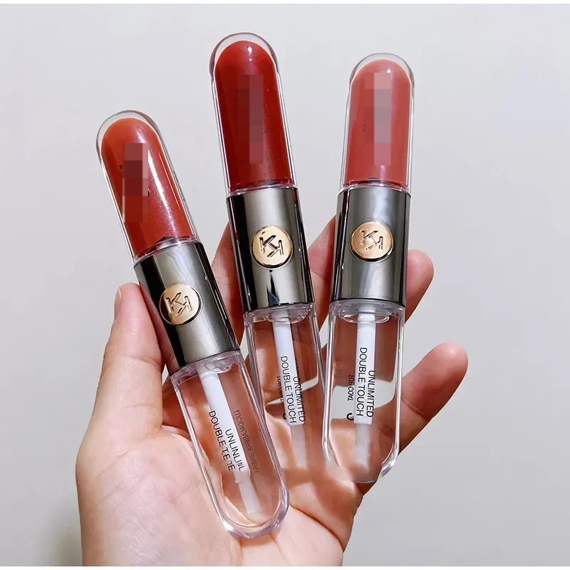 2 in1 Mirror Glossy Lipstick Women Girls NonFading Long Lasting