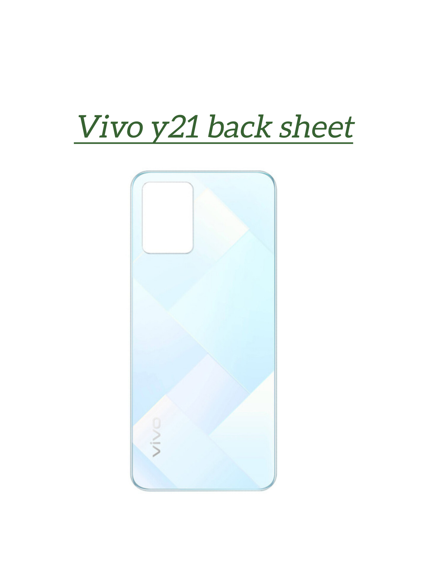 Vivo Y21 Back Battery Cover Replacement , Back Body Cover or Back Panel for VIVO Y21 BACK SHEET