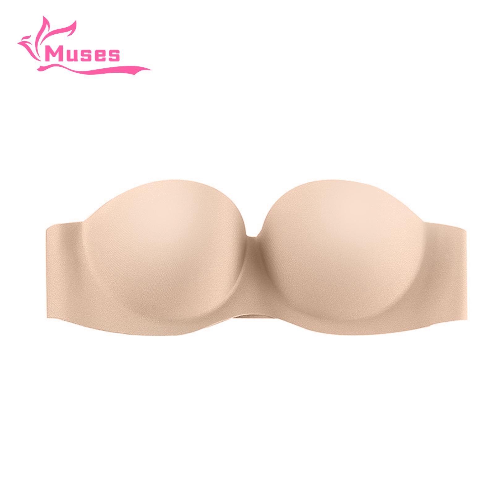 Mrat Clearance Strapless Bras for Women Large Bust Clearance Womens  Embroidered Glossy Comfortable Breathable Bra Underwear No Underwire Push  up Bra Inserts 9 Hot Pink 2XL 