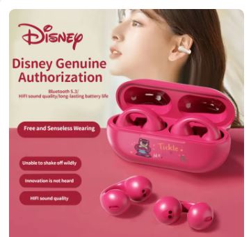Disney Wireless Bluetooth Earphones TWS Headphone Good Bass Gaming Sport Original with Mic Ear Clip Headset ANC Noise Cancelling Waterproof BT5.3 SeaSpark price in Pakistan