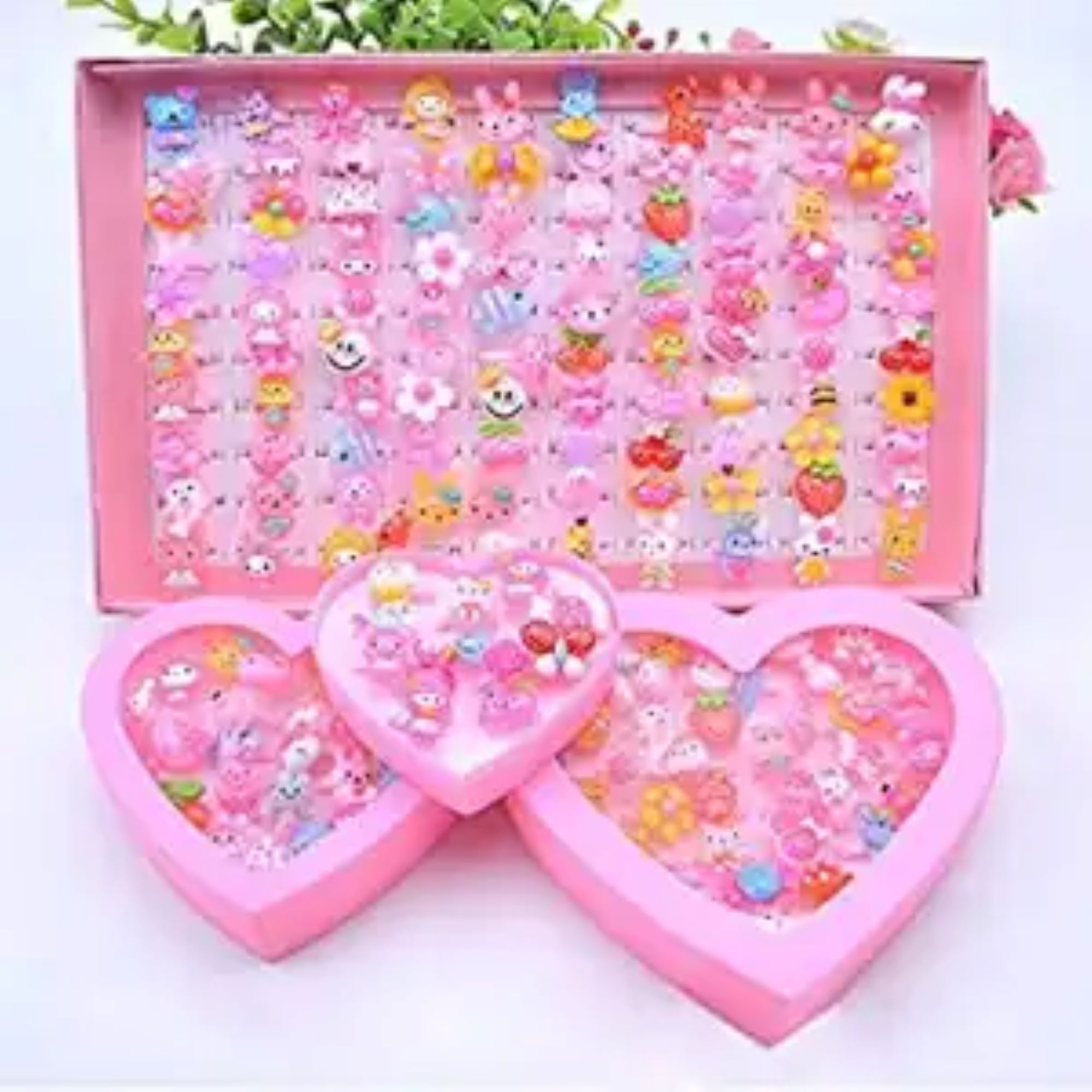Kids Fashion Jewelry Set with Cartoon Animal Rings, Colorful Plastic Rings for Children - 12 Pieces