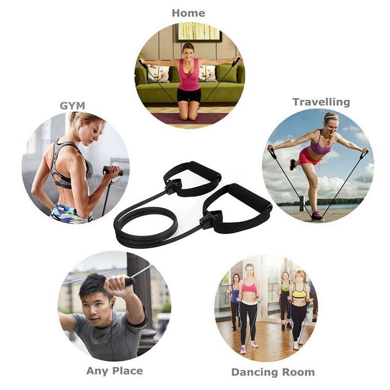Fitness Exercise Cords Pull Rope Stretch Resistance Bands Elastic Yoga  Training<