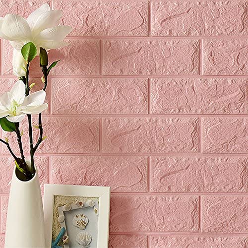 [Pack of 10] 3D Brick Wall Sticker Self-Adhesive Foam Wallpaper Panels ...