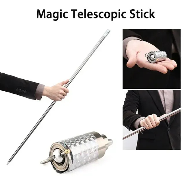 Expandable Magic Stick Seelf Defeense - Stainless Steel Telescopic Pocket Bo Staff & Lightweight Portable Martial Arts Stick