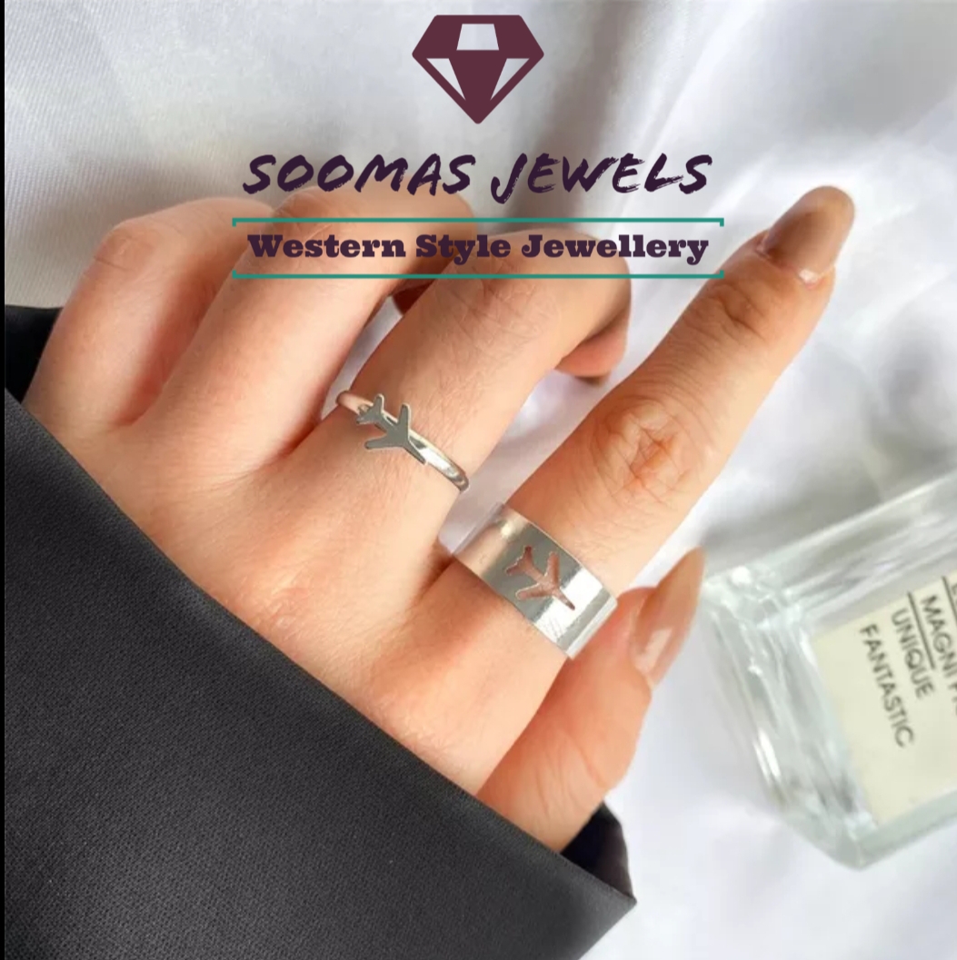 Trendy Aeroplane Rings For Girls Soomas Jewels Couple Rings For Lovers Size Adjustable Couple Gift Valentines Day Gift For Lovers Boys